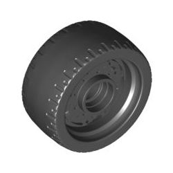 Felge mit Pinloch (fixierter Reifen) 24mm x 12mm, schwarz