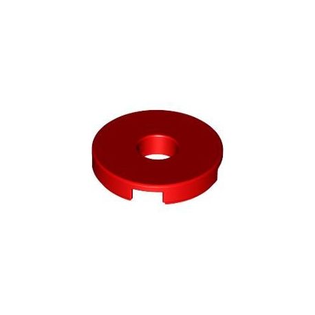 Kachel / Fliese 2x2 rund, mit Loch, rot