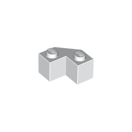 Stein 2x2 Winkel, abgeschrägt, weiss