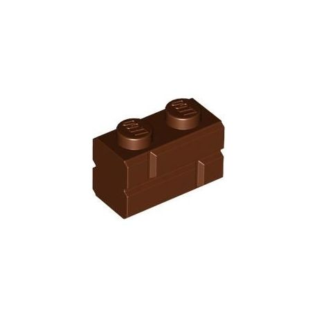 Mauerwerkstein 1x2, braun