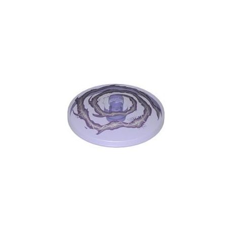 Platte 4x4 rund "Wirbel", transparent violett
