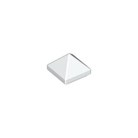 Schrägstein / Pyramide 1x1x2/3, weiss