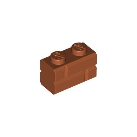 Mauerwerkstein 1x2, dunkelorange