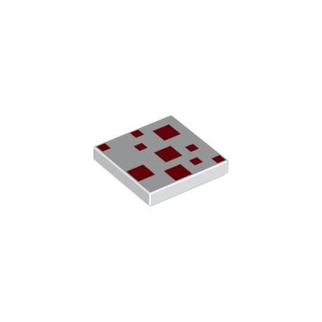 Kachel / Fliese 2x2 "Minecraft Kuchen", weiss