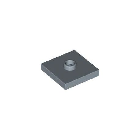 Platte 2x2 mit zentraler Noppe, sandblau