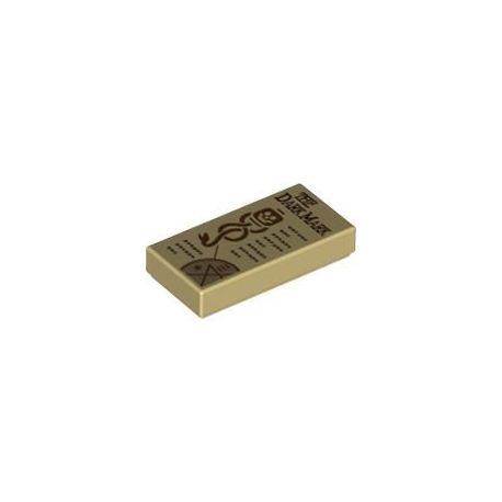 Kachel / Fliese 1x2 "The Dark Mark", beige