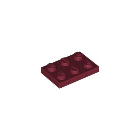 Platte 2x3, dunkelrot