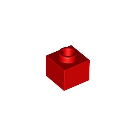 Platte 1x1x2/3, offene Noppe, rot